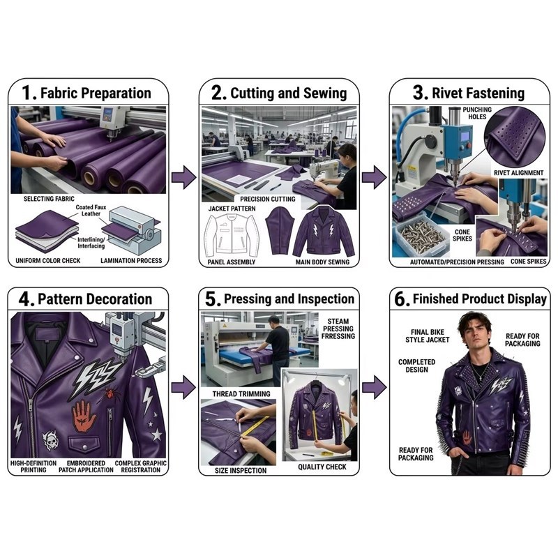 OEM Cowhide Leather Biker Jacket Manufacturer