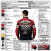 Custom Men's Black & Orange Leather Biker Jacket with Applique & Patchwork Detailing, Skull