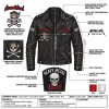 Custom Men's Leather Biker Jacket with Studded Detailing, Skull & Punk Rock