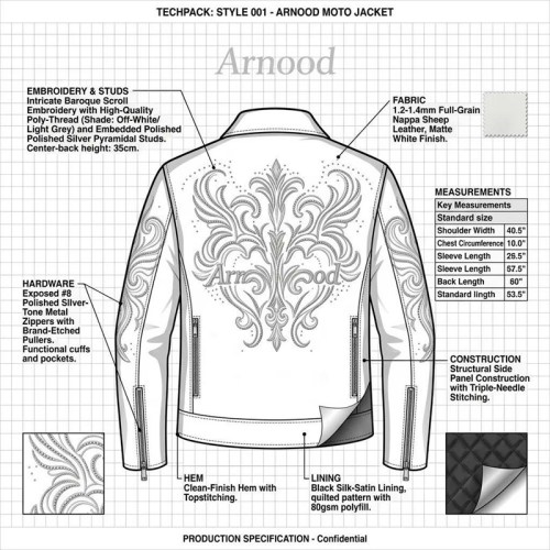 Custom Men's Leather Racer Jacket with Embroidered Detailing