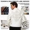 Custom Men's Leather Racer Jacket with Embroidered Detailing