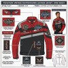 Custom Men's Leather Moto Jacket with Patchwork & Two Tone Detailing, Vintage