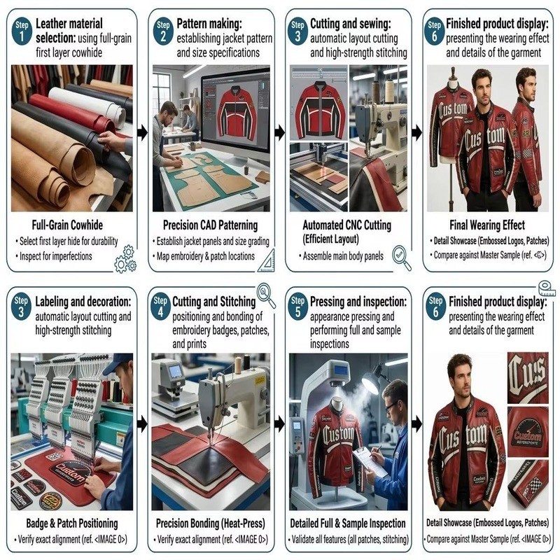 OEM Leather Racing Jacket Manufacturer