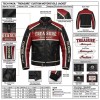 Custom Men's Cowhide Leather Biker Jacket with Embroidered & Applique Detailing, Streetwear