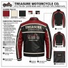 Custom Men's Cowhide Leather Biker Jacket with Embroidered & Applique Detailing, Streetwear