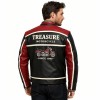 Custom Men's Cowhide Leather Biker Jacket with Embroidered & Applique Detailing, Streetwear