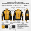 Custom Men's Black & Yellow Leather Biker Jacket with Quilted & Two Tone Detailing