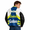 Custom Men's Leather Biker Jacket with Embroidered & Applique Detailing, Vintage