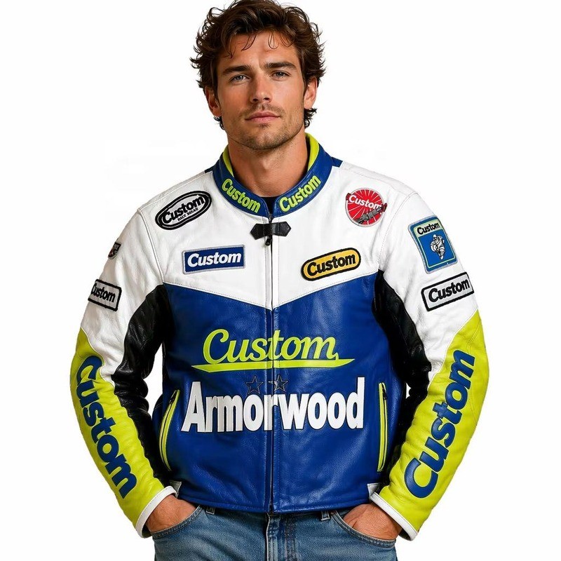 OEM leather vintage motorcycle jacket