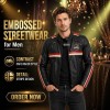 Custom Men's Black & Red Leather Biker Jacket, Slim Fit, Custom Made to Order
