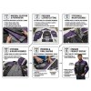 Custom Men's Black & Purple Leather Biker Jacket with Quilted & Two Tone Detailing, Slim Fit