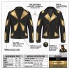 Custom Men's Black Leather Biker Jacket with Studded & Two Tone Detailing