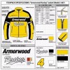 Custom Men's Yellow Leather Biker Jacket with Embroidered & Applique Detailing, Retro
