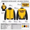 Custom Men's Yellow Leather Racer Jacket with Embroidered & Two Tone Detailing