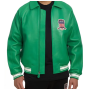 Chaqueta bomber de cuero genuino de alta calidad para hombre, hecha a medida.