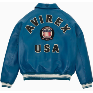 Echte Bomberjacke aus Leder für Herren, American Flight Leather Limited, Rindsleder