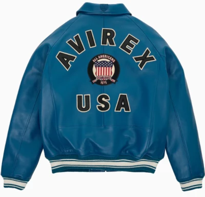 Echte Bomberjacke aus Leder für Herren, American Flight Leather Limited, Rindsleder