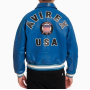 Chaqueta bomber de cuero genuino para hombre, American Flight Leather Limited, piel de vaca.