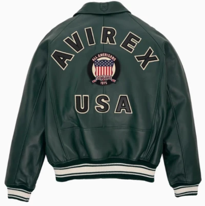 Chaqueta clásica americana de cuero genuino para hombre de fantástica calidad