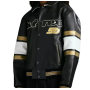 Chaqueta de aviador de cuero genuino personalizada de alta calidad para hombre