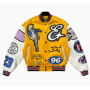 Chaquetas universitarias de béisbol personalizadas de primera calidad con parches bordados y estilo urbano.