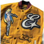 Chaquetas universitarias de béisbol personalizadas de primera calidad con parches bordados y estilo urbano.