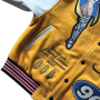 Chaquetas universitarias de béisbol personalizadas de primera calidad con parches bordados y estilo urbano.
