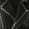 Custom Men's Riveted PU Leather Jacket Motorcycle Biker Letather Jacket Manufacturer