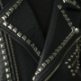 Chaqueta de cuero sintético remachado para hombre, hecha a medida, para motociclista. Fabricante de chaquetas de cuero.