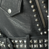 Custom Men's Riveted PU Leather Jacket Motorcycle Biker Letather Jacket Manufacturer