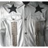 Men's Custom Silver Color Fashion Motorcycle Biker PU Leather Jacket