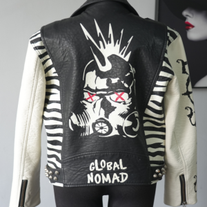 Benutzerdefinierte Herren PU Lederjacke Nieten Design Bikerjacke