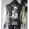 Custom Men's PU Leather Jacket Rivet Design Biker Jacket