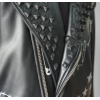 Men's Custom Genuine Leather Jacket High Street Rivet Design Motorcycle Biker Jacket