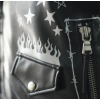 Men's Custom Genuine Leather Jacket High Street Rivet Design Motorcycle Biker Jacket