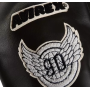 Chaqueta de motociclista de carreras de cuero genuino vintage hecha a medida para hombre, bordada con parches de chenilla.