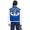 Custom Patchwork Leather Jacket Embroidery Patches Oversize Letterman Baseball Bomber Varsity Jacket