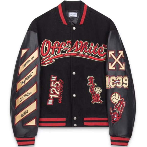 Chaqueta de cuero con parches bordados de estilo vintage, de alta calidad, personalizada, estilo bombardero de béisbol universitario de gran tamaño.