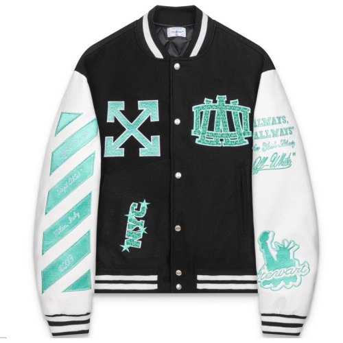 Embroidery Patches Custom Patchwork PU Leather Jacket Letterman Baseball Bomber Varsity Jacket