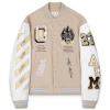 Custom Patchwork PU Leather Embroidery Patches Letterman Varsity Jacket Bomber Baseball Jacket