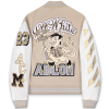 Custom Patchwork PU Leather Embroidery Patches Letterman Varsity Jacket Bomber Baseball Jacket