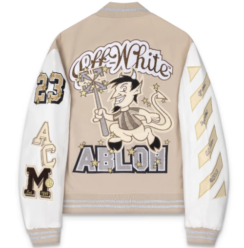 Chaqueta universitaria de béisbol estilo bombardero con parches bordados de cuero sintético personalizados