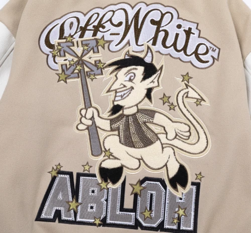 Chaqueta universitaria de béisbol estilo bombardero con parches bordados de cuero sintético personalizados