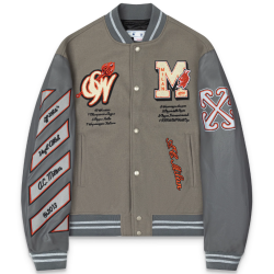 Embroidery Patches Custom Patchwork PU Leather Jacket Letterman Baseball Bomber Varsity Jacket