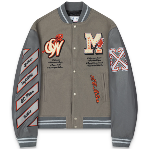 Stickerei Patches Custom Patchwork PU Lederjacke Letterman Baseball Bomber Varsity Jacke