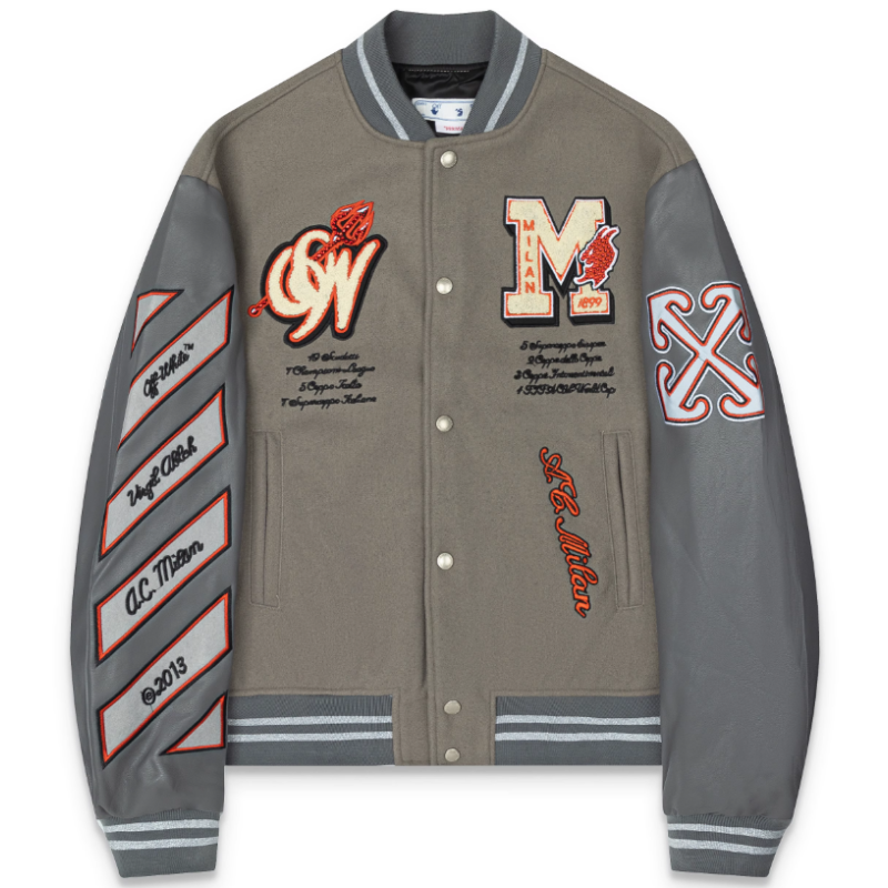 Embroidery Patches Custom Patchwork PU Leather Jacket Letterman Baseball Bomber Varsity Jacket