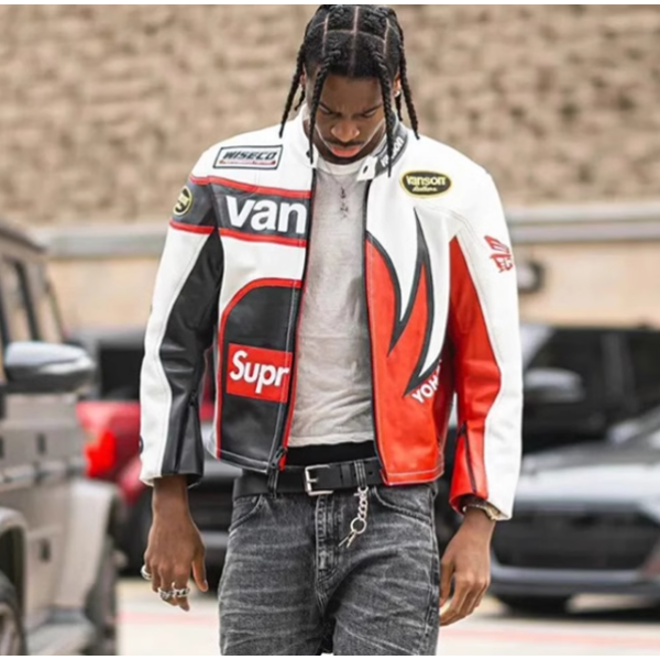 Chaquetas de cuero estilo bombardero de calle con bordado personalizado para hombre, chaqueta de motociclista de cuero PU