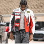 Chaquetas de cuero estilo bombardero de calle con bordado personalizado para hombre, chaqueta de motociclista de cuero PU
