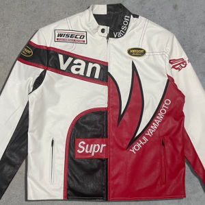 High Street Bomber Lederjacken Custom Stickerei Herren PU Leder Motorrad Bikerjacke