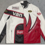 Chaquetas de cuero estilo bombardero de calle con bordado personalizado para hombre, chaqueta de motociclista de cuero PU